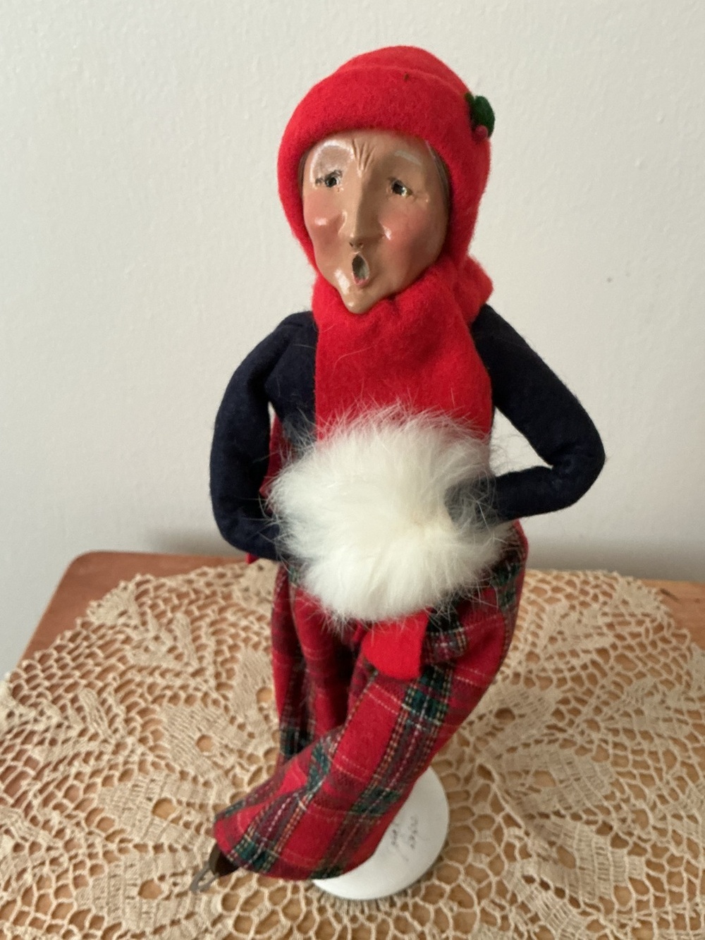 1993 #4/100 “Signed” Byers Choice Grandma Skater